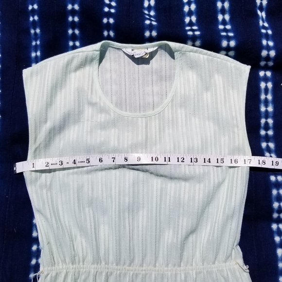 Vintage 60s Mint Green Sleeveless Dress & Slip - Picture 10 of 16